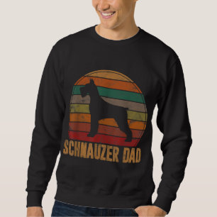 Retro Schnauzer Dad Gift Standard Giant Dog Owner Sweatshirt