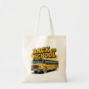 Retro School Bus Back to School Kids Tote Bag