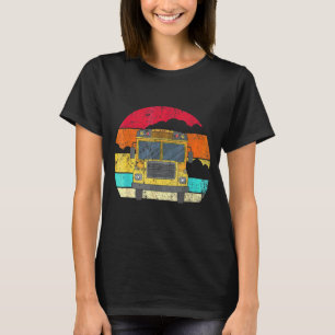 Retro School Bus For School Bus Drivers And Busman T-Shirt
