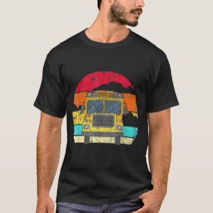Retro School Bus For School Bus Drivers And Busman T-Shirt