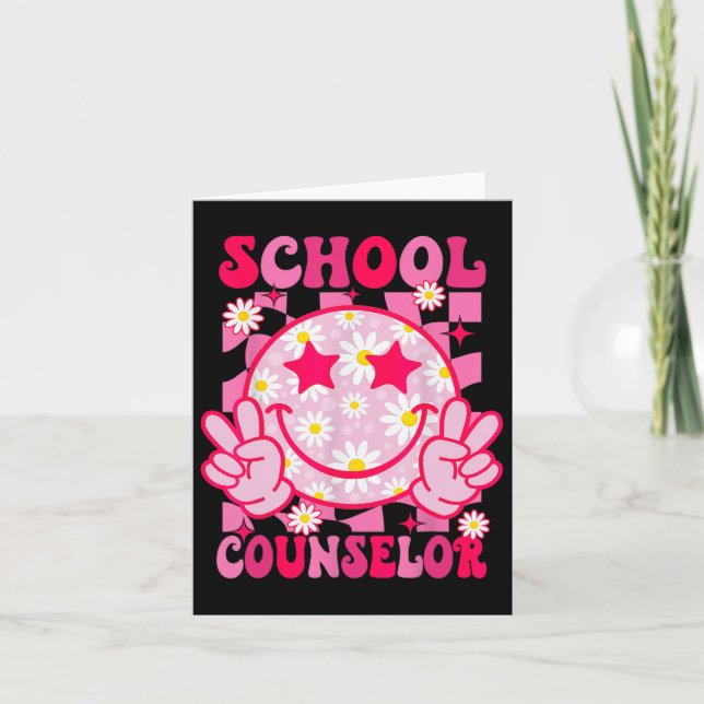 Retro School Counsellor Back To School Teacher Cou Card (Front)