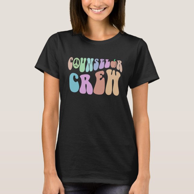 Retro School COUNSELOR CREW College Guidance Couns T-Shirt (Front)
