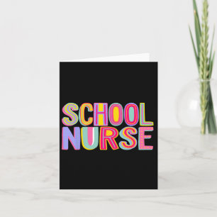 Retro School Nurse Nursing Groovy Nurse Retro Pink Card