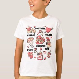 Retro School Psychologist Valentine Mental Health T-Shirt