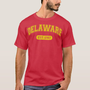 Retro School Style Delaware 1787 Distressed T-Shirt