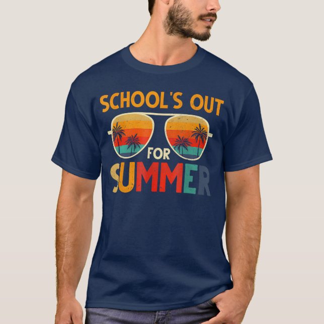 Retro Schools Out For Summer Last Day Of School Te T-Shirt (Front)
