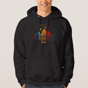 Retro Schweitzer Mountain, Idaho 80s Hoodie