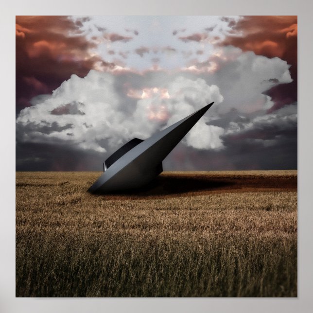 Retro Sci - fi. Crashed UFO Poster (Front)