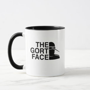 Retro Sci-Fi Gort Robot Logo Parody Mug