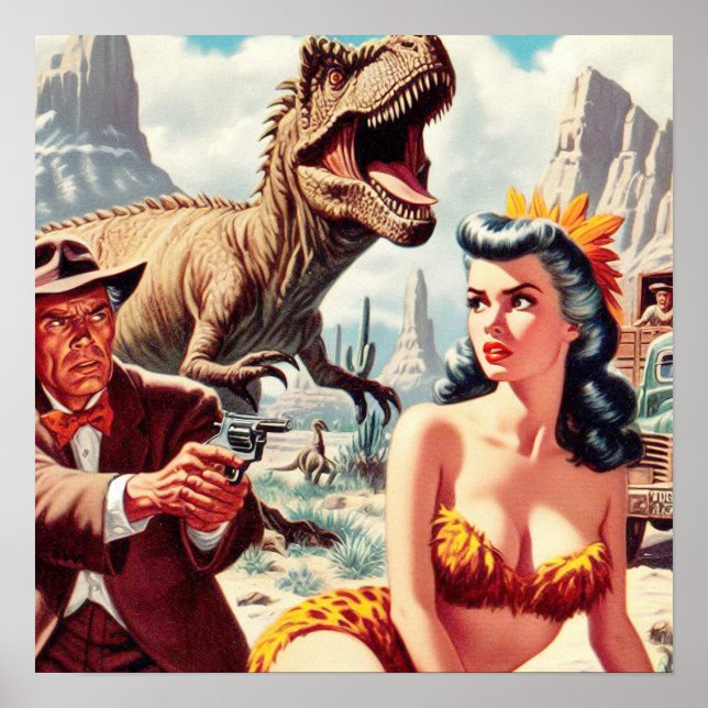 Retro Sci-Fi Pin Up Poster (Front)