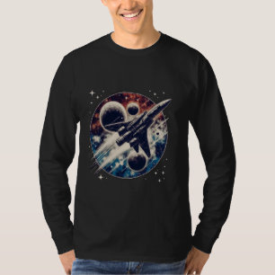 Retro Sci-Fi Rocket Ship Vintage Space Travel Astr T-Shirt