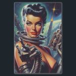 Retro Sci-Fi Woman Painting Tissue Paper<br><div class="desc">Retro Sci-Fi Woman Painting</div>