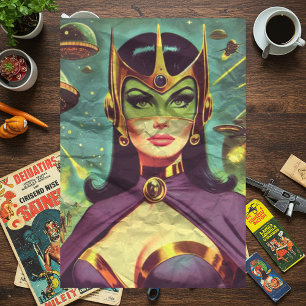 Retro Sci-Fi Woman Tissue Paper