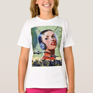 Retro Science Fiction Girls T-Shirt