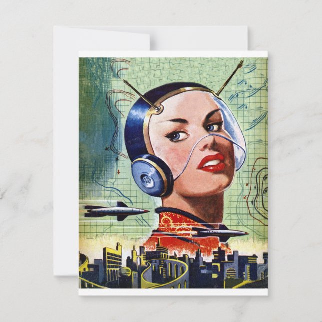 Retro Science Fiction Invitations (Front)