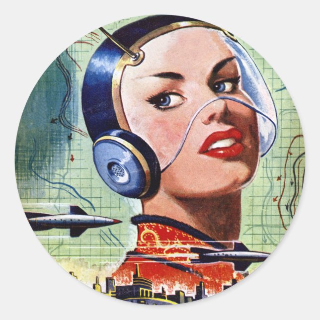 Retro Science Fiction Stickers (Front)