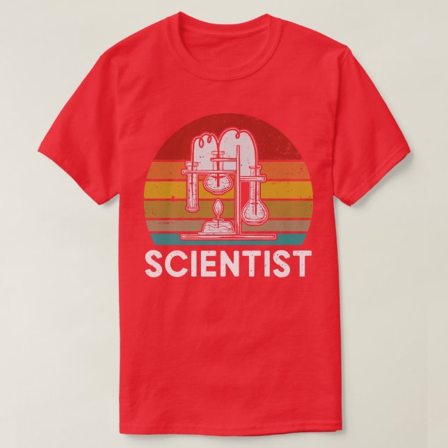 Retro Scientist Science Nerd Physics Geek Chemistr T-Shirt (Design Front)