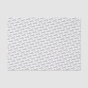 Retro Scissors Pattern - Minimal Hairsalon Tissue Paper