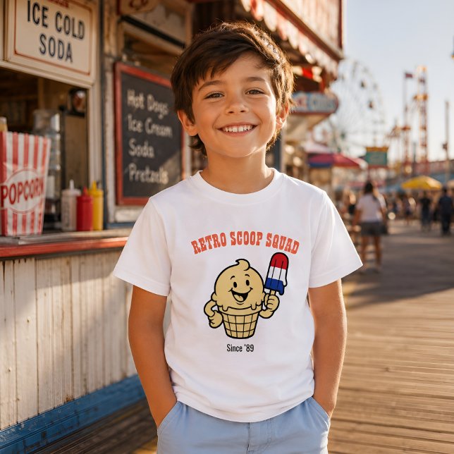Retro Scoop Squad Kids’ T-Shirts (Creator Uploaded)