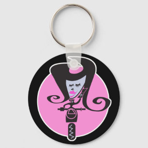 retro scooter biker chic key ring