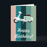 Retro Scooter Birthday Card<br><div class="desc">Retro Scooter Birthday Card. Designed by Anna-Marie Bush. See more of Anna's work at www.anna-mariebush.com</div>