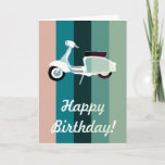 Retro Scooter Birthday Card<br><div class="desc">Retro Scooter Birthday Card. Designed by Anna-Marie Bush. See more of Anna's work at www.anna-mariebush.com</div>