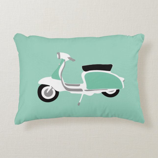 Retro Scooter  Decorative Cushion (Front)