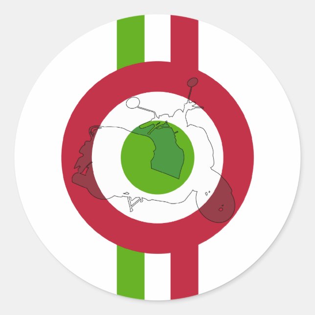 Retro Scooter Mod Sticker (Front)