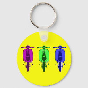 Retro Scooter Pop art version Key Ring