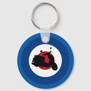 Retro Scooter Silhouette Keychain