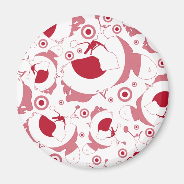 Retro Scooter Silhouette Magnet (Front)