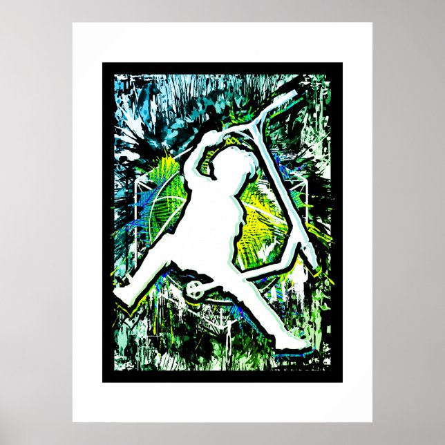 Retro Scooter - Stuntscooter - Kick Stunt Scooter Poster (Front)