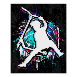 Retro Scooter - Stuntscooter - Kick Stunt Scooter  Poster