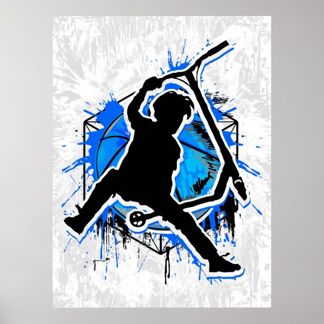 Retro Scooter - Stuntscooter - Kick Stunt Scooter  Poster (Front)