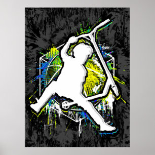 Retro Scooter - Stuntscooter - Kick Stunt Scooter  Poster
