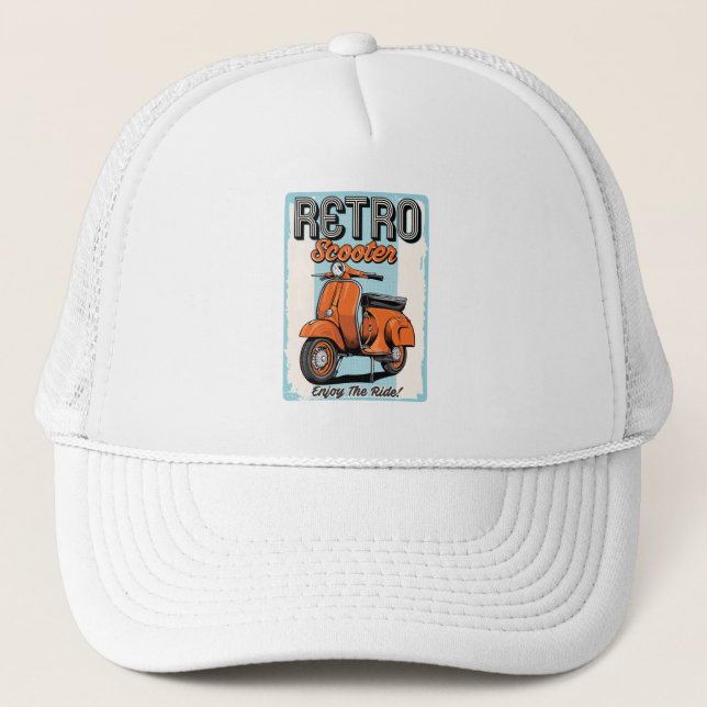 Retro Scooter Trucker Hat (Front)