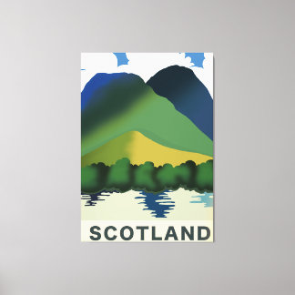 Retro Scotland vacation art Canvas Print