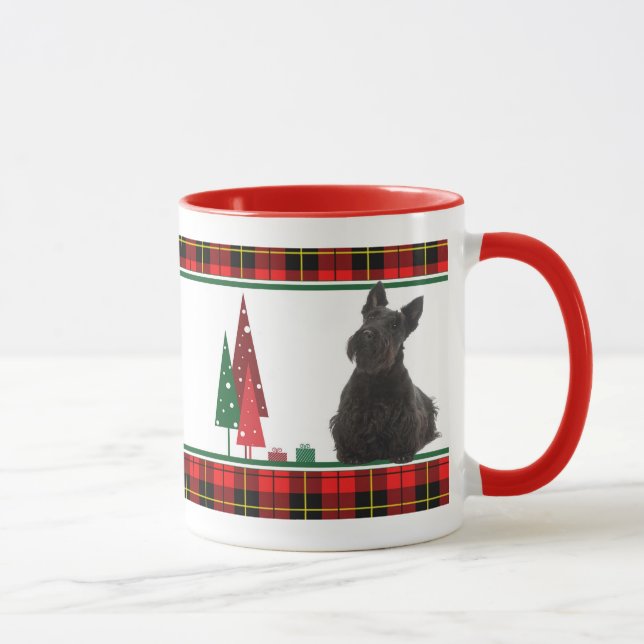 Retro Scottie Christmas Mug (Right)