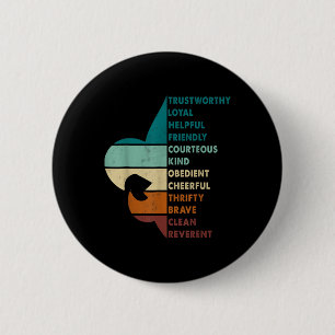 Retro Scouting Law Camp Hiking Vintage Gifts For M 6 Cm Round Badge