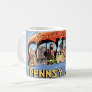 Retro Scranton PA Greeting Mug