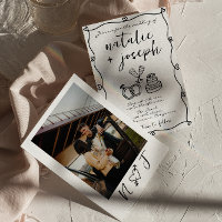 Retro Scribble Hand Drawn Written Photo Wedding   