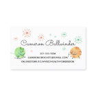 Retro scribble yarn crochet hooks business card