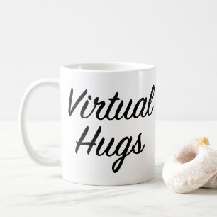 Retro Script Custom Color Virtual Hugs Coffee Mug