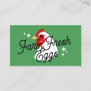 Retro  Script Farm Fresh Eggs Business Card