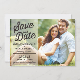 Retro Script Overlay   Save the Date Announcement