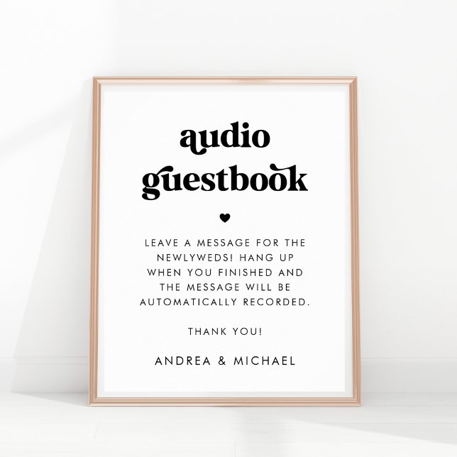 Retro Script Typography Audio Guestbook Wedding (Creator Uploaded)