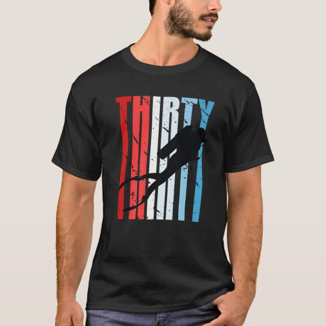 Retro Scuba Diving 30Th Birthday Deep Sea Diver Wo T-Shirt (Front)