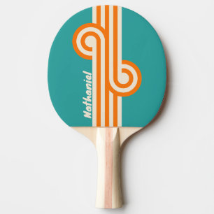 Retro Sea Breeze Vibe Loop with Name Ping Pong Paddle