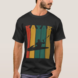Retro Sea Kayak Vertical Stripes T-Shirt