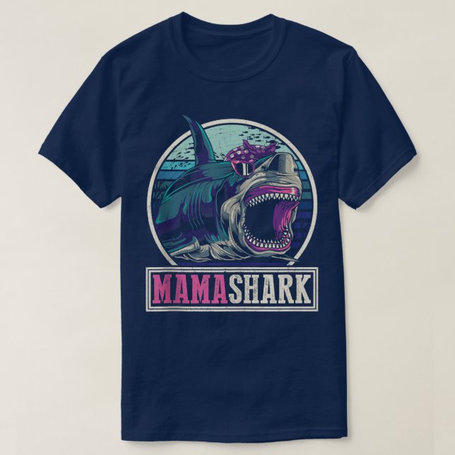 Retro Sea Monster Mummy Gift Whale Animal Family M T-Shirt (Design Front)
